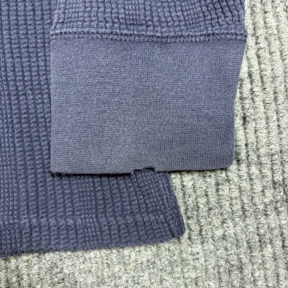 Polo Ralph Lauren Shirt Mens XL Waffle Knit Thermal‎ Long Sleeve Blue Red Pony